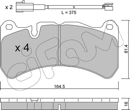 Cifam 822-1201-1 - Гальмівні колодки, дискові гальма autozip.com.ua