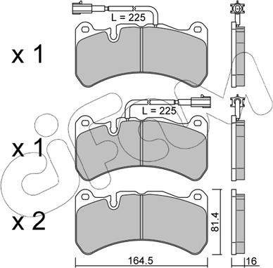 Cifam 822-1201-2 - Гальмівні колодки, дискові гальма autozip.com.ua