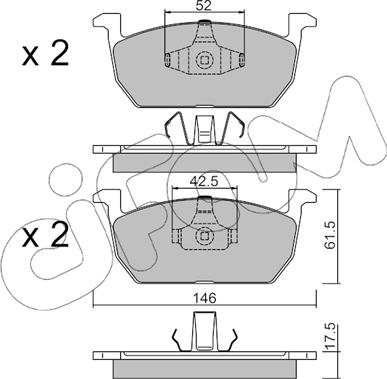 Cifam 822-1214-0 - Гальмівні колодки, дискові гальма autozip.com.ua