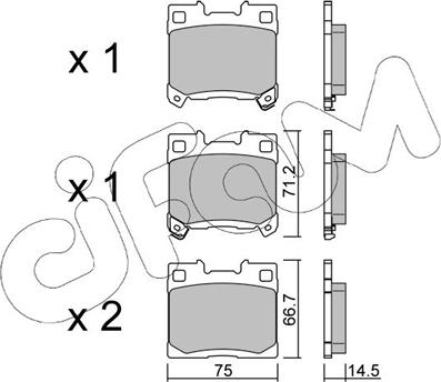 Cifam 822-1289-0 - Гальмівні колодки, дискові гальма autozip.com.ua