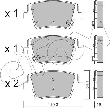 Cifam 822-1284-0 - Гальмівні колодки, дискові гальма autozip.com.ua