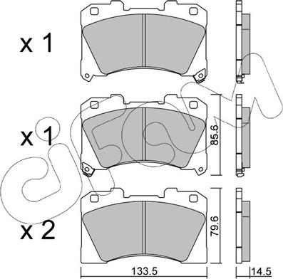 Cifam 822-1288-0 - Гальмівні колодки, дискові гальма autozip.com.ua