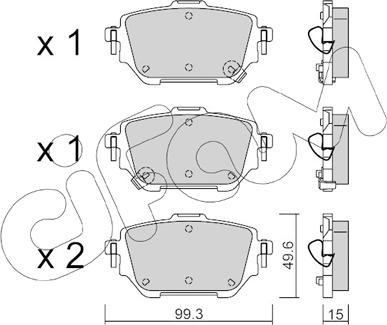 Cifam 822-1236-0 - Гальмівні колодки, дискові гальма autozip.com.ua