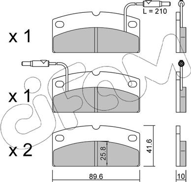 Cifam 822-1231-0 - Гальмівні колодки, дискові гальма autozip.com.ua