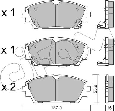 Cifam 822-1237-0 - Гальмівні колодки, дискові гальма autozip.com.ua