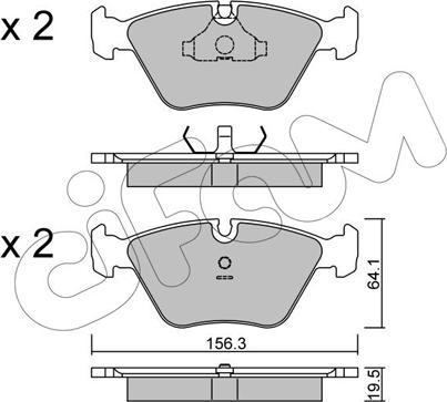 Cifam 822-122-0 - Гальмівні колодки, дискові гальма autozip.com.ua