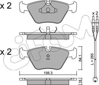 Cifam 822-122-2K - Гальмівні колодки, дискові гальма autozip.com.ua