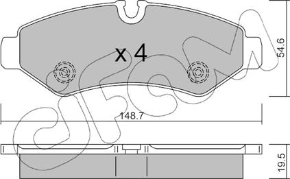 Cifam 822-1275-0 - Гальмівні колодки, дискові гальма autozip.com.ua