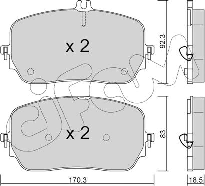 Cifam 822-1272-0 - Гальмівні колодки, дискові гальма autozip.com.ua