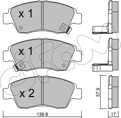 Cifam 822-175-0 - Гальмівні колодки, дискові гальма autozip.com.ua