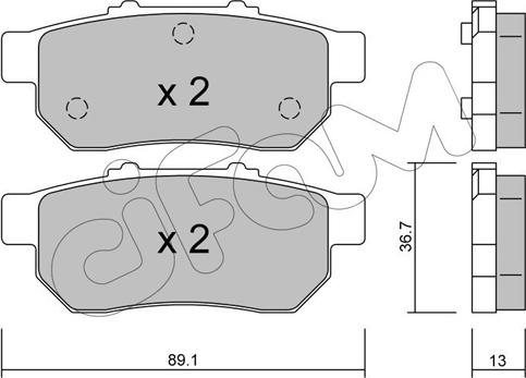 Cifam 822-176-0 - Гальмівні колодки, дискові гальма autozip.com.ua