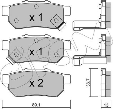 Cifam 822-176-1 - Гальмівні колодки, дискові гальма autozip.com.ua