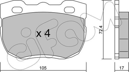 Cifam 822-177-1 - Гальмівні колодки, дискові гальма autozip.com.ua