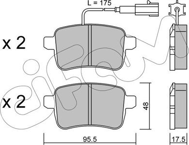 Cifam 822-895-0 - Гальмівні колодки, дискові гальма autozip.com.ua