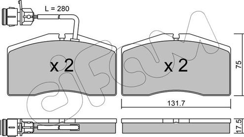 Cifam 822-890-1 - Гальмівні колодки, дискові гальма autozip.com.ua