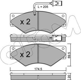 Cifam 822-849-0 - Гальмівні колодки, дискові гальма autozip.com.ua