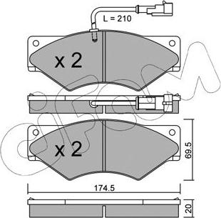 Cifam 822-849-1 - Гальмівні колодки, дискові гальма autozip.com.ua