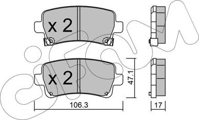 Cifam 822-844-0 - Гальмівні колодки, дискові гальма autozip.com.ua