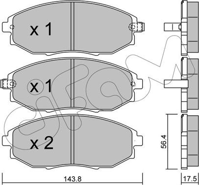 Cifam 822-845-0 - Гальмівні колодки, дискові гальма autozip.com.ua