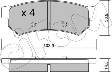 Cifam 822-846-0 - Гальмівні колодки, дискові гальма autozip.com.ua