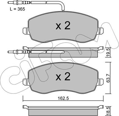 Cifam 822-847-0 - Гальмівні колодки, дискові гальма autozip.com.ua