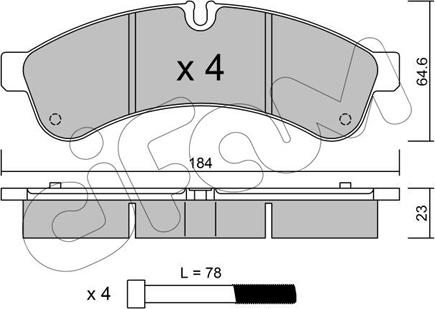 Cifam 822-851-0 - Гальмівні колодки, дискові гальма autozip.com.ua