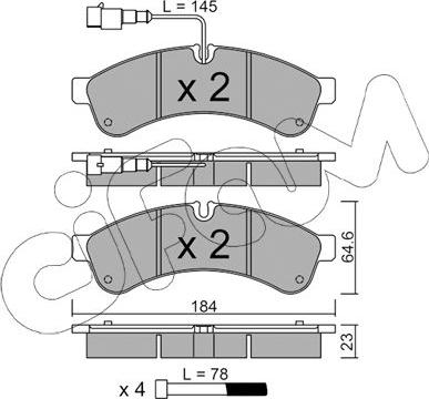 Cifam 822-851-1 - Гальмівні колодки, дискові гальма autozip.com.ua