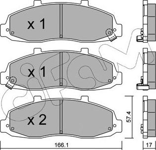 Cifam 822-857-0 - Гальмівні колодки, дискові гальма autozip.com.ua