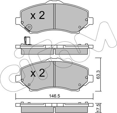 Cifam 822-862-0 - Гальмівні колодки, дискові гальма autozip.com.ua