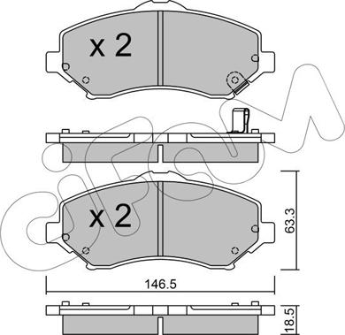 Cifam 822-862-1 - Гальмівні колодки, дискові гальма autozip.com.ua