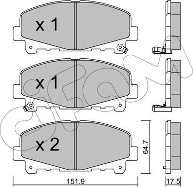 Cifam 822-867-0 - Гальмівні колодки, дискові гальма autozip.com.ua