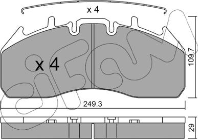 Cifam 822-809-0 - Гальмівні колодки, дискові гальма autozip.com.ua