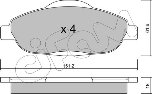 Cifam 822-804-0 - Гальмівні колодки, дискові гальма autozip.com.ua