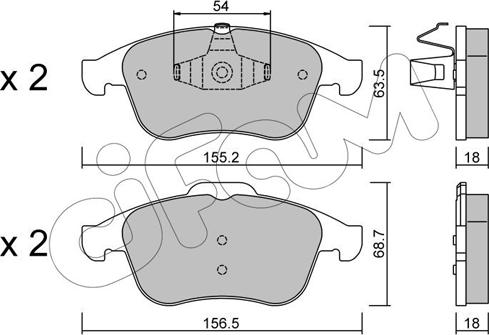 Cifam 822-803-0 - Гальмівні колодки, дискові гальма autozip.com.ua