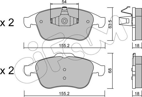 Cifam 822-803-2 - Гальмівні колодки, дискові гальма autozip.com.ua