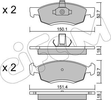 Cifam 822-802-0 - Гальмівні колодки, дискові гальма autozip.com.ua