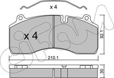 Cifam 822-807-0 - Гальмівні колодки, дискові гальма autozip.com.ua