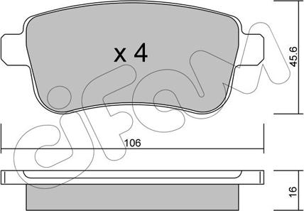 Cifam 822-818-0 - Гальмівні колодки, дискові гальма autozip.com.ua