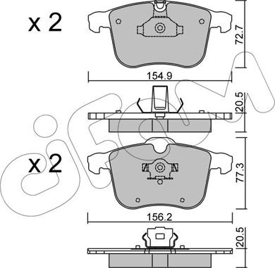 Cifam 822-813-0 - Гальмівні колодки, дискові гальма autozip.com.ua