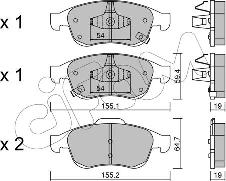 Cifam 822-817-2 - Гальмівні колодки, дискові гальма autozip.com.ua