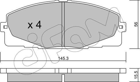 Cifam 822-883-0 - Гальмівні колодки, дискові гальма autozip.com.ua