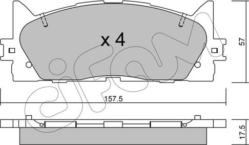 Cifam 822-882-0 - Гальмівні колодки, дискові гальма autozip.com.ua