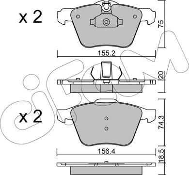 Cifam 822-835-0 - Гальмівні колодки, дискові гальма autozip.com.ua