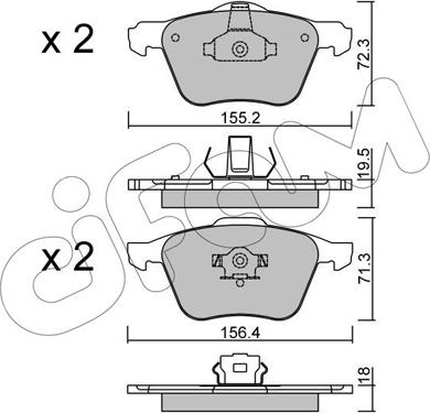 Cifam 822-833-0 - Гальмівні колодки, дискові гальма autozip.com.ua