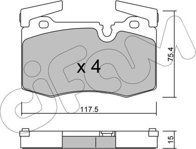 Cifam 822-829-0 - Гальмівні колодки, дискові гальма autozip.com.ua