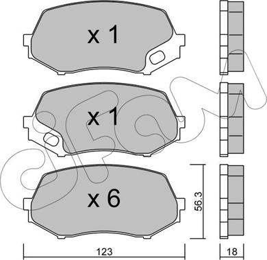 Cifam 822-874-0 - Гальмівні колодки, дискові гальма autozip.com.ua