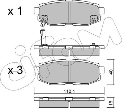 Cifam 822-875-0 - Гальмівні колодки, дискові гальма autozip.com.ua