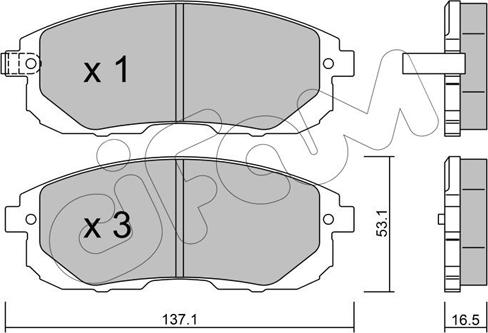 Cifam 822-876-0 - Гальмівні колодки, дискові гальма autozip.com.ua