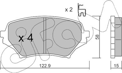 Cifam 822-870-0 - Гальмівні колодки, дискові гальма autozip.com.ua