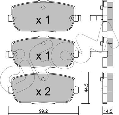 Cifam 822-871-0 - Гальмівні колодки, дискові гальма autozip.com.ua